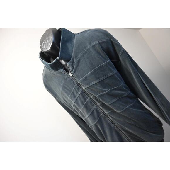 Vintage Coogi Velour Track Jacket Full Zip Gray Long Sleeve Mens Size 4XL - Picture 2 of 12